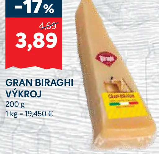 Gran Biraghi výkroj