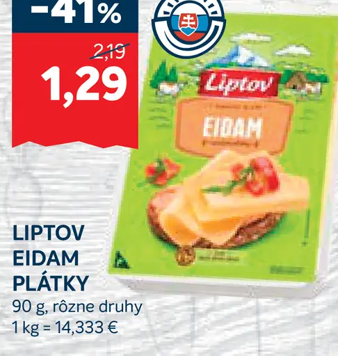 Liptov Eidam plátky