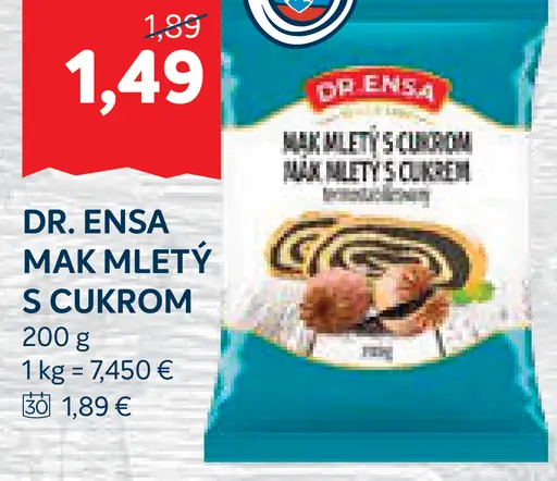 Dr. Ensa Mletý mak s cukrom