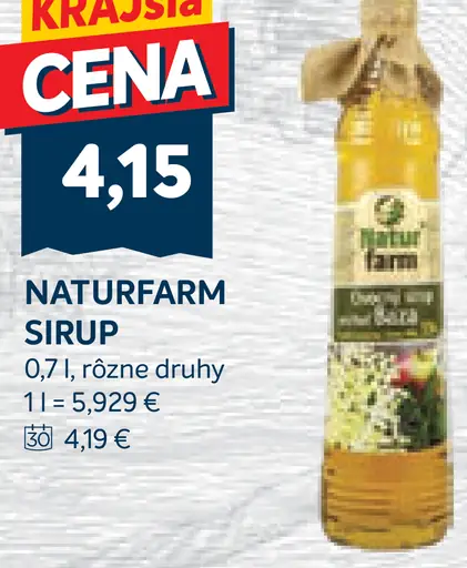 Naturfarm sirup, rôzne druhy