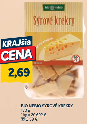 Bio Nebio syrové krekry