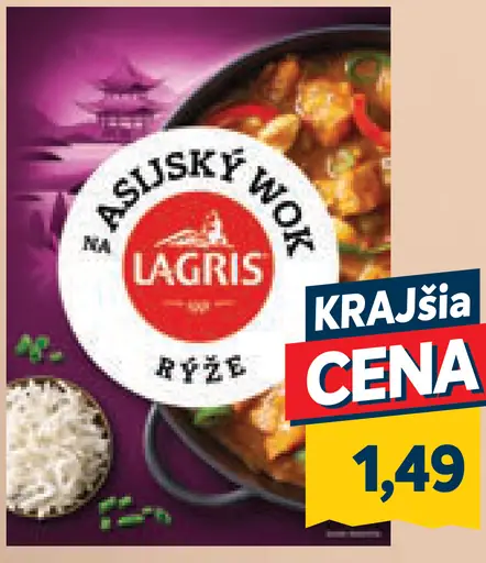 Lagris ryža na ázijský wok