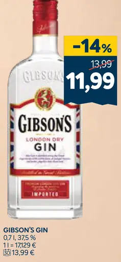 Gibson’s London dry gin