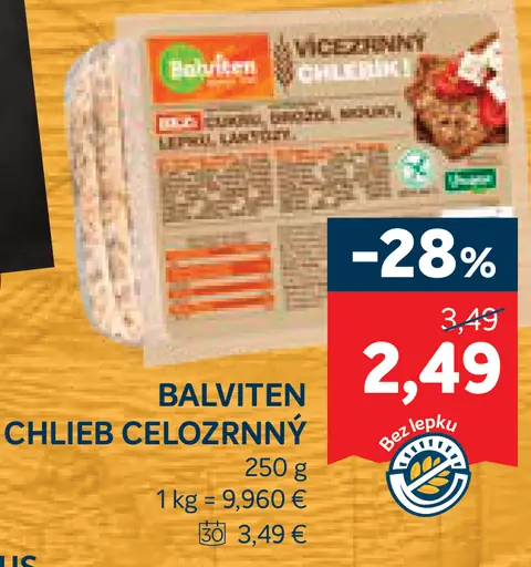 Balviten Chlieb celozrnný