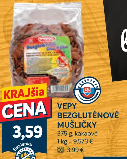 Vepy bezgluténové müsli, kakaové