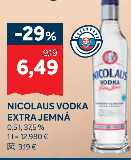 Nicolaus Extra Jemná Vodka