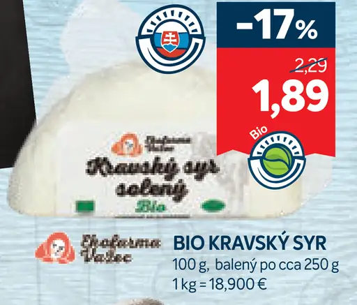 Bio kravský syr