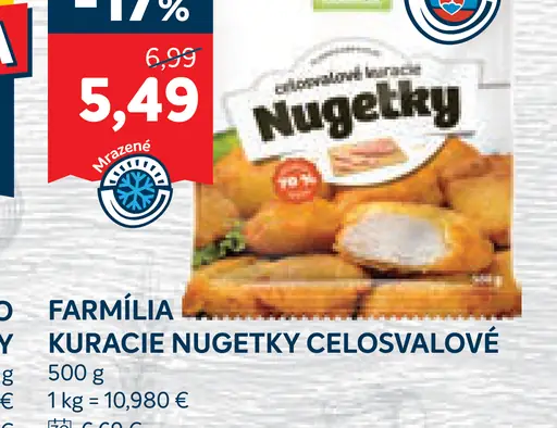 Família Kuracie nugetky celosvalové