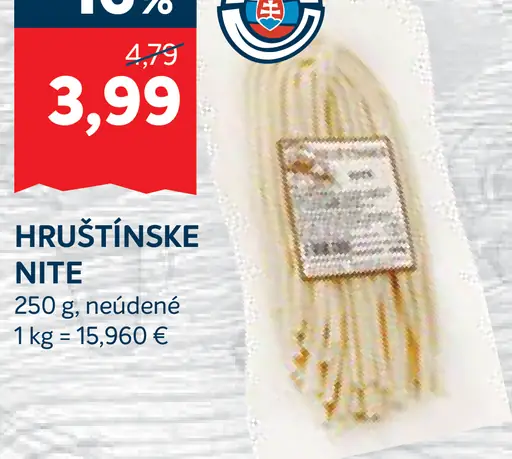 Hruštínske nite neuzené