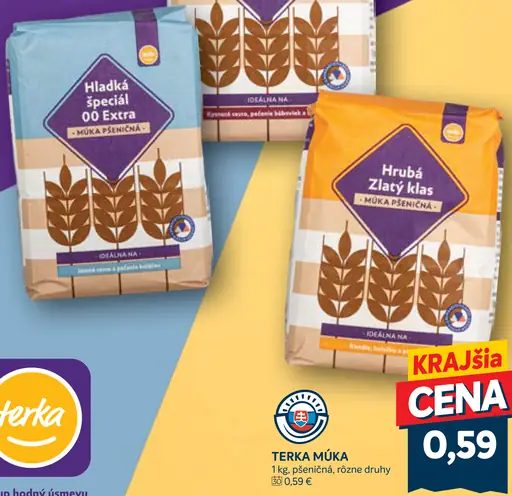 Terka múka pšeničná, rôzne druhy