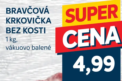 Bravčová krkovička bez kosti, plátky