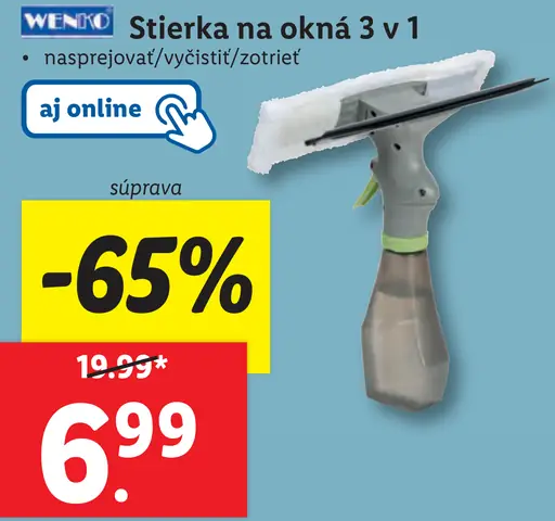 Stierka na okná 3 v 1