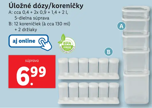 Úložné dózy/koreničky