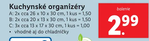 Kuchynské organizéry A