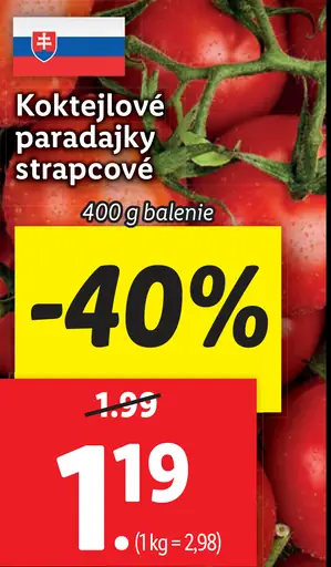 Koktejlové paradajky strapcové