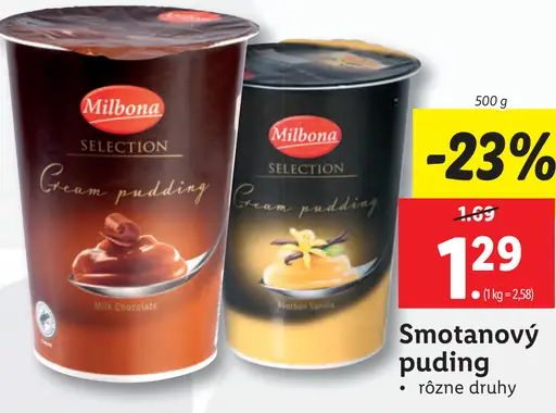 Smotanový puding