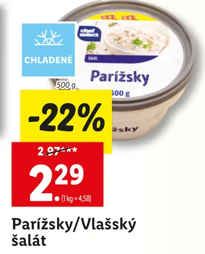 Parížsky/Vlašský šalát