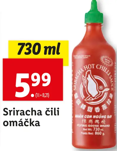 Sriracha čili omáčka