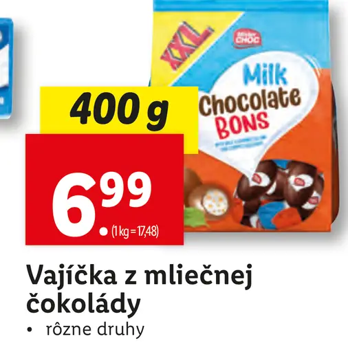 Vajička z mliečnej čokolády