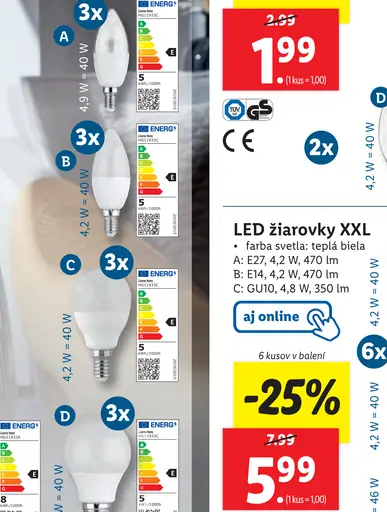 LED žiarovky XXL