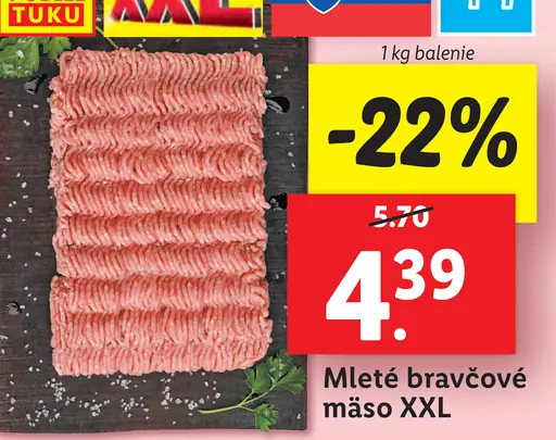 Mleté bravčové mäso XXL