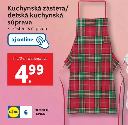 Kuchynská zástera/detská kuchynská súprava