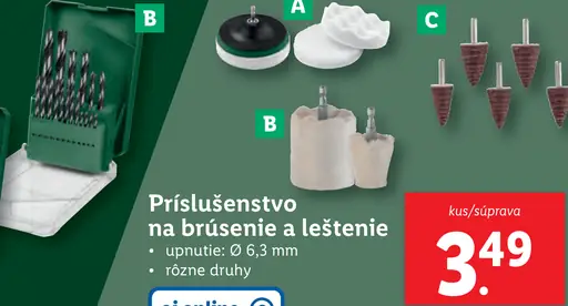 Príslušenstvo na brúsenie a leštenie