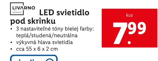 LED svietidlo pod skrinku