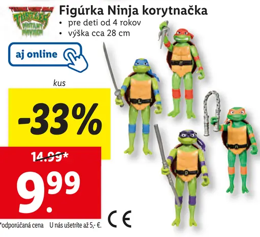 Figúrka Ninja korytnačka