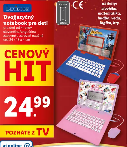 Dvojjazyčný notebook pre deti