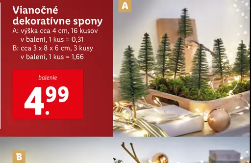 Vianočné dekoratívne spony