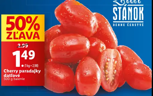 Cherry paradajky datľové