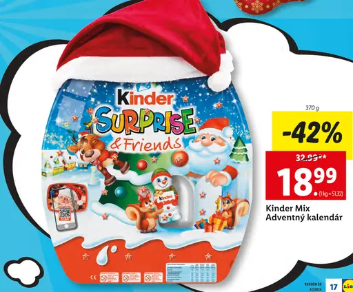 Kinder Mix Adventný kalendár