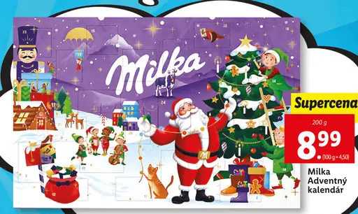 Milka adventný kalendár