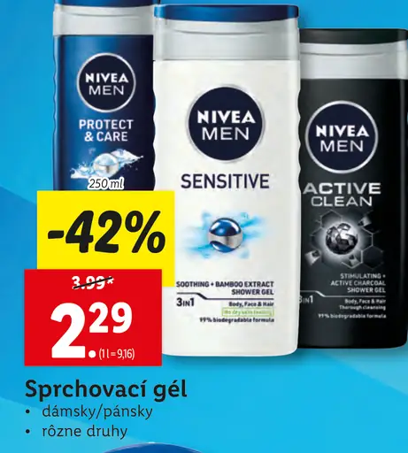 Sprchovací gél