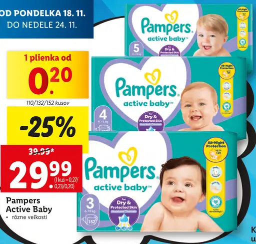 Pampers active baby