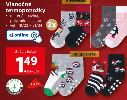 Vianočné termoponožky