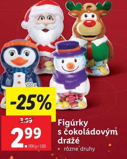 Figúrky s čokoládovým dražé