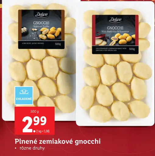 Plnené zemiakové gnocchi