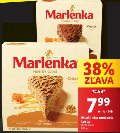 Marlenka medová torta