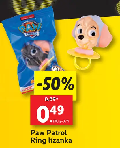 Paw Patrol Ring lízanka