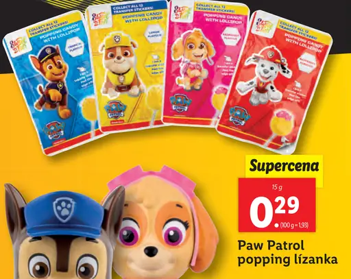 PAW PATROL POPPING Lízanka