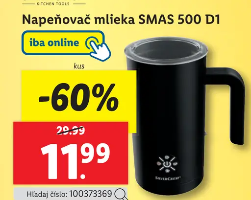 Napeňovač mlieka SMAS 500 D1