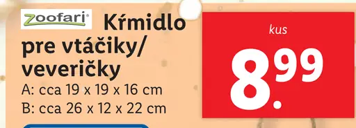 Krmidlo pre vtáčky/ veveričky