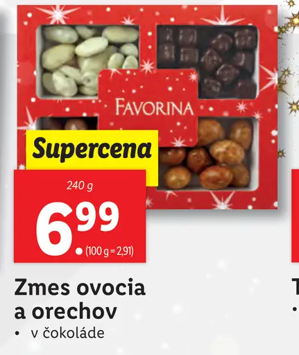 Zmes ovocia a orechov