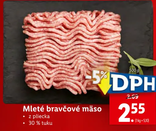 Mleté bravčové mäso