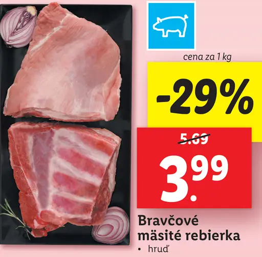 Bravčové mäso rebrierka