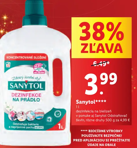 Sanytol Dezinfekce na prádlo