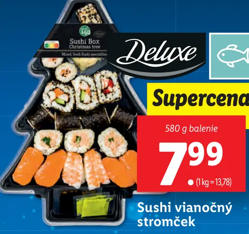 Sushi vianočný stromček