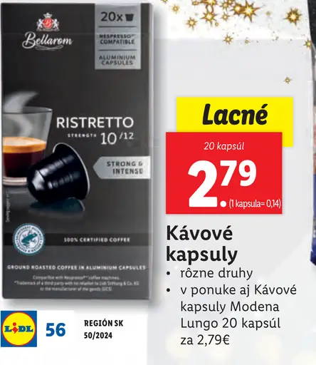 Ristretto Kávové kapsuly